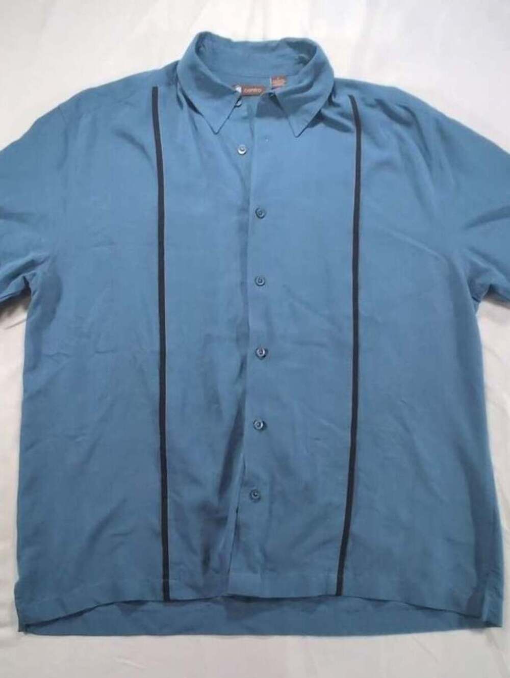 Centro Men's Button Up Camp Shirt Bowling Short Sleeve Shirt Button Up